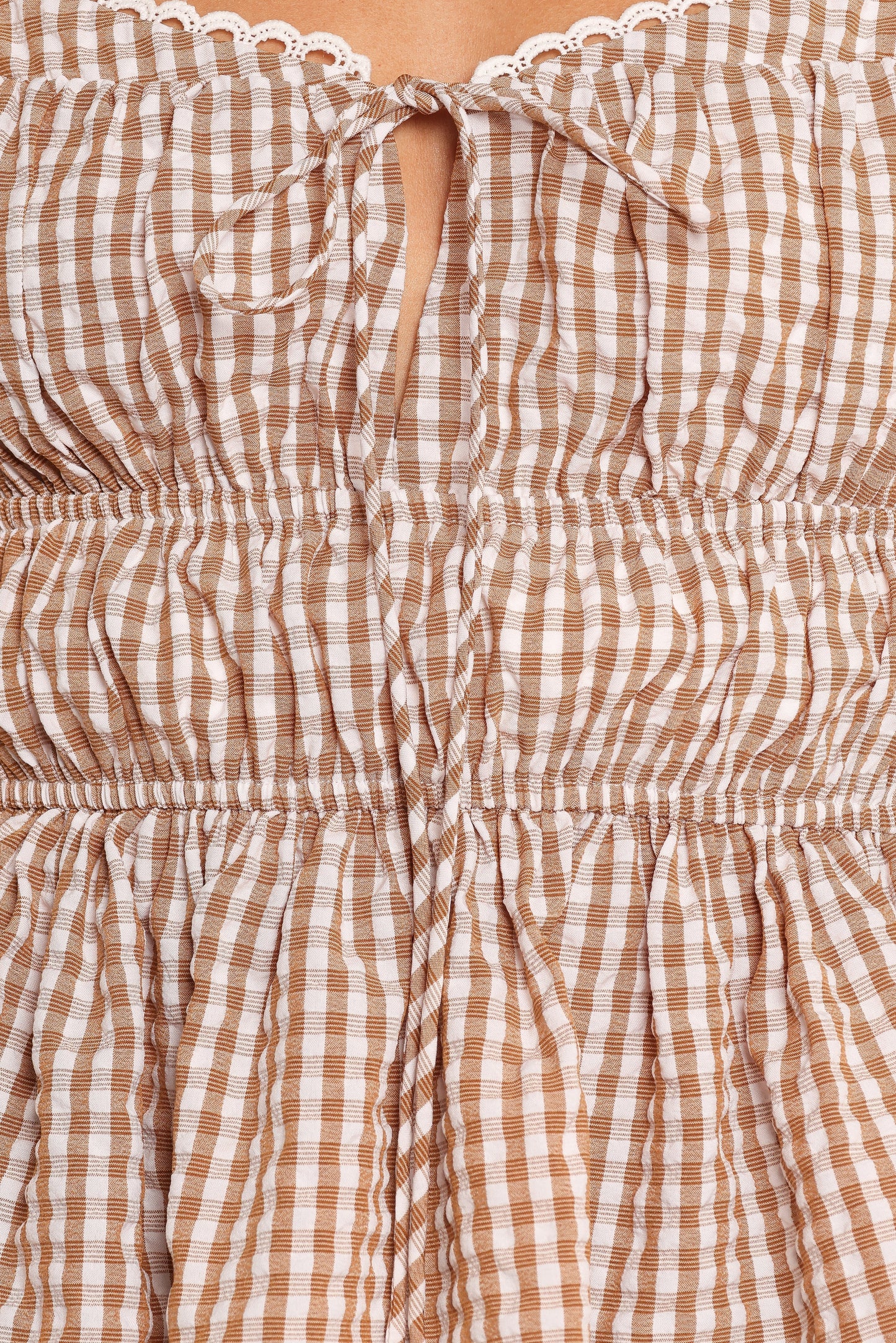 Gingham Sweetheart Peplum Top