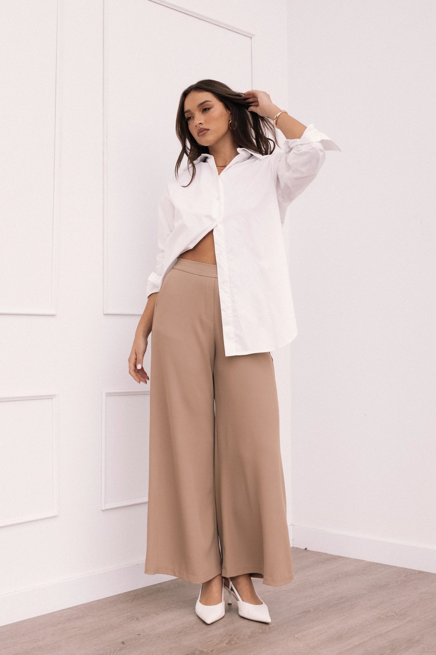 Wide-Leg High-Waist Pants