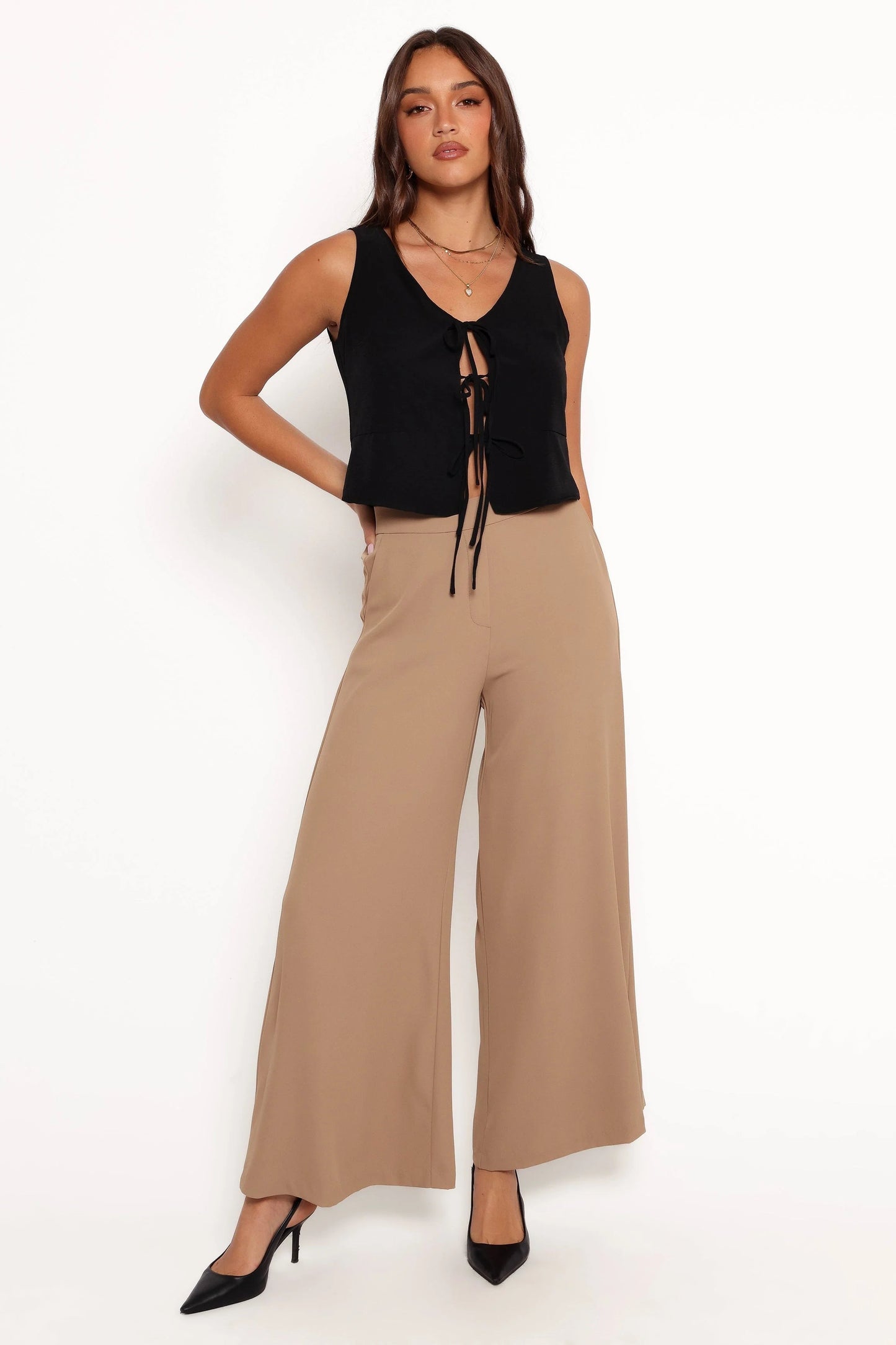 Wide-Leg High-Waist Pants