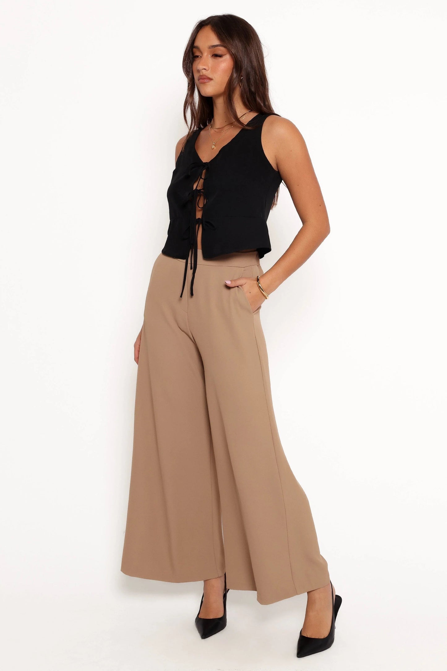 Wide-Leg High-Waist Pants